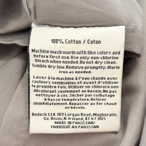 TED BAKER LONDON Black Beige FEATHERS Set Of 2 King Size Pillow Shams 20” X 36” - Picture 8 of 8